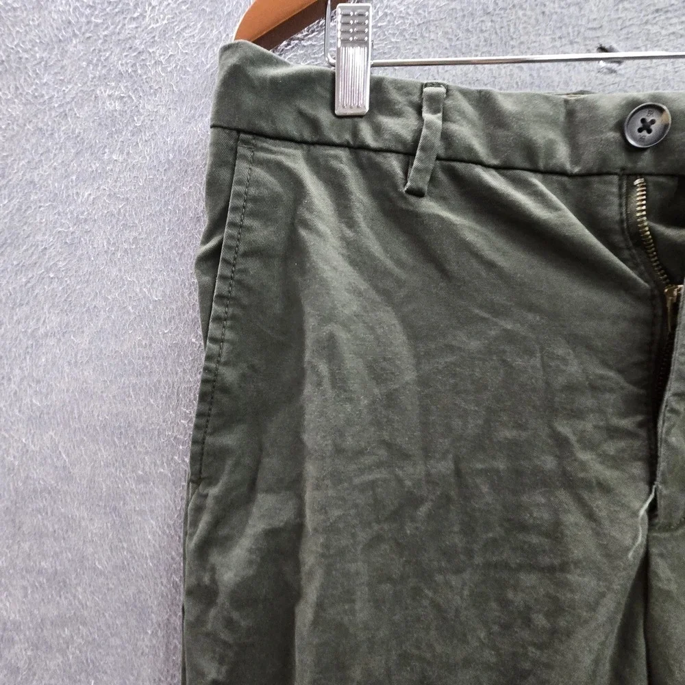 Banana Republic Men Pants‎ 33X32 Green Chino Twill Lived-In Skinny Fit